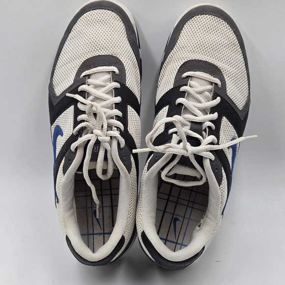 Nike Air Golf Shoes Mens Size 9.5 White Black Blue Mesh Spiked Cleats Athletic main image 7